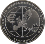 10 Euro Silbermünze Euroeinführung