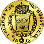 1813 Dukaten Gold Münze Rückseite
