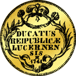 1741 Gold Münze Doppeldukaten Dupplone 
