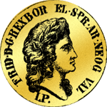 1713 Gold Münze Pistole Louisdór Bildseite