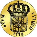 1713 Gold Münze Rückseite Pistole Louisdór 