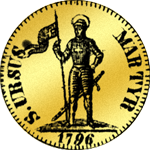 1796 Gold Münze Halbe Dupplone 