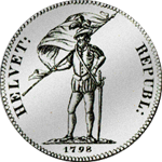 1798 Silber Münze Neutaler 4 Franken Stück Rückseite