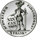 1812 Silber Münze 4 Franken Stück Neutaler 