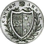 1809 10 Batzen Stück Silber Münze Frank Aargau