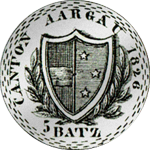 1826 Silber Münze Aargau Halber Frank 5 Batzen 