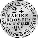2/3 Kurant oder Reichs Taler Silber Münze 1796