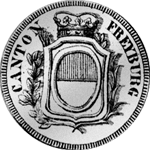 1812 Silber Münze Franken 10 Batzen Stück Freyburg