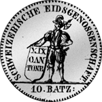 Luzern Münze Silber 1 Frank 1812