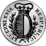 Luzern Münze 1 Frank 10 Batzen Stück Silber 1796