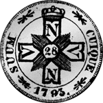 1793 Silber Münze Neuburg 1/6 Taler Stück 