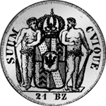 1799 Neuburg 21 Batzen Stück Silber Münze kleiner Taler 