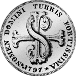 1797 Silber Münze Gulden Stück 40 Schilling Schwyz