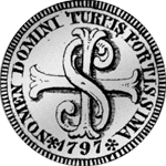 1/2 Guldenstück 20 Schilling Silber Münze 1797 Schwyz
