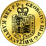 Gold Münze Georgsdór Luisdór 1813 Rückseite