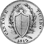 Tessin 1 Frank Silber Münze 10 Batzen 1813