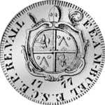 1777 Silber Münze 1/2 Frank 5 Batzen 20 Krone Wallis 