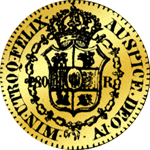 Spanien Gold Münze 1809 1/4 Quadrupel 80 Reales de Vellon 