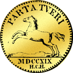 Rückseite Dukaten Gold Münze 1719