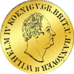 Wilhelmsdór Luisdór einfache Pistole Gold Münze 1835