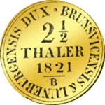 Halber Georgsdór Pistole 1821 Gold Münze