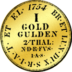 Gold Münze Hannover Gulden 1754