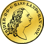 Gold Münze Doppelte Pistole 1776
