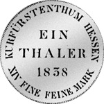 Reichs Taler 1838 Münze Silber