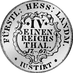 1/4 Reichs Taler 1767 Silber Münze