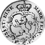 Münze Silber Reichs Taler 1767 1/4