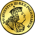 Einfacher Augustdór Pistole Luisdór Gold Münze 1756