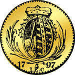 Münze Dukaten Gold 1797 Rückseite
