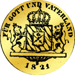 Rückseite Gold Münze Dukaten 1821