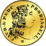 1731 Carolin Gold Gulden Münze 