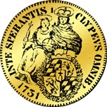 Gold Gulden 1731 Carolin Rückseite Münze
