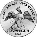 1836 Rückseite Silber Münze Kronen Taler