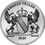 1831 Rückseite Kronen Taler Silber Münze