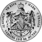 Rückseite Vereins Taler Stück 2 1846 Münze Silber