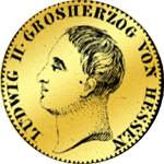 5 Gulden Stück Gold Münze 1843