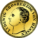 Rückseite Gold Münze 10 Gulden Stück 1827