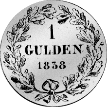 Gulden Stück Gold Münze 1838