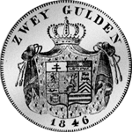 Münze Silber Gulden Stück 1846 2