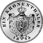 Kronen Taler 1825 Münze Silber