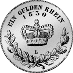 Gulden Stück 1830 Silber Münze