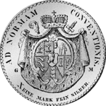 Münze Silber Elwagen Konventions Spezies Taler 1765 Rückseite