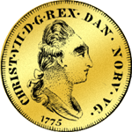 Gold Münze Christiandór Pistole Luisdór 1775 