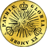 1775 Münze Gold Pistole Luisdór Christiandór Rückseite