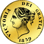 1839 Gold Münze Sterling 1 Pfund