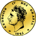 Sovereign 1 Pfund Gold Münze 1825