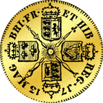 1713 Guinee Gold Münze Rückseite